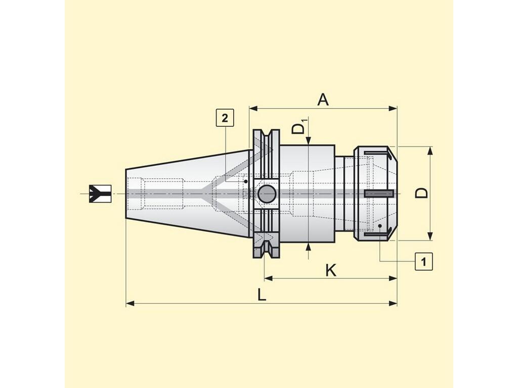 Upínání 86027726 / 7224955 69871-CC-ER N1 -N- pro držáky/upínače - PM-69871-50ADB-CC-ER25-200