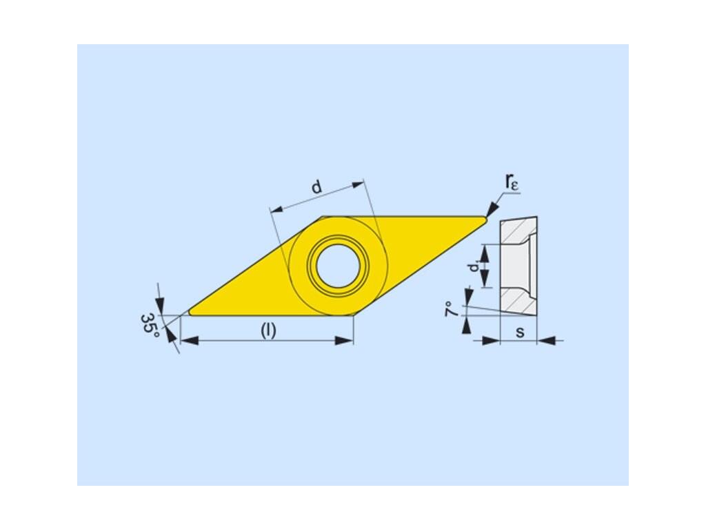 Soustružnické VBD pozitivní 80026399 / 6922937 VCMT A2 -S- PRAMET - PM-VCMT-160408E-UR-T9315
