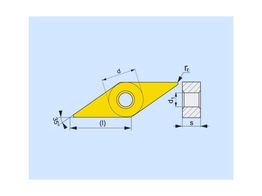Soustružnické VBD negativní 80026318 / 6922853 VNMG A1 -S- PRAMET - PM-VNMG-160408E-NF-T6310