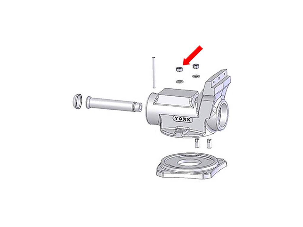 Typ Standard - matice 6HR (M10) náhradní díl YORK 100 {poz.24} - YK-ND-11-00-12-04