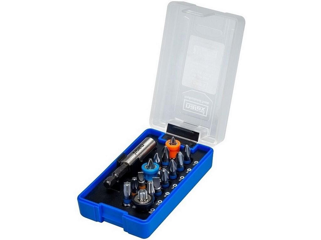 18-Bit Box SUPER LOCK 18dílná sada bitů SUPER LOCK vč. držáku bitů SLIM a magnetických nástavců SUPER LOCK (C6.3/25 mm: PH1, 2× PH2, PH3, PZ1, 2× PZ2, PZ3, F4, - 65405326
