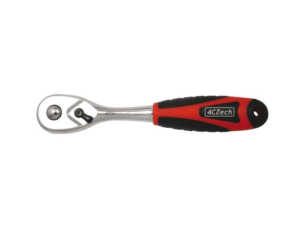 1/4" Ráčna oválná s přepínací páčkou 130 mm, 72 zubů - 4CZ-144-01