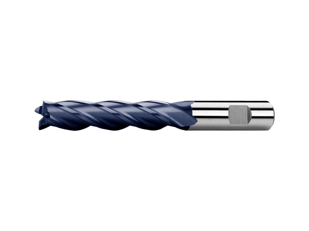 Fréza válcová čelní Ø4,5x19x63, Z4, DIN 844L, HSSCo8 ,TiAlN,N - ZPS-121518-045-TIALN