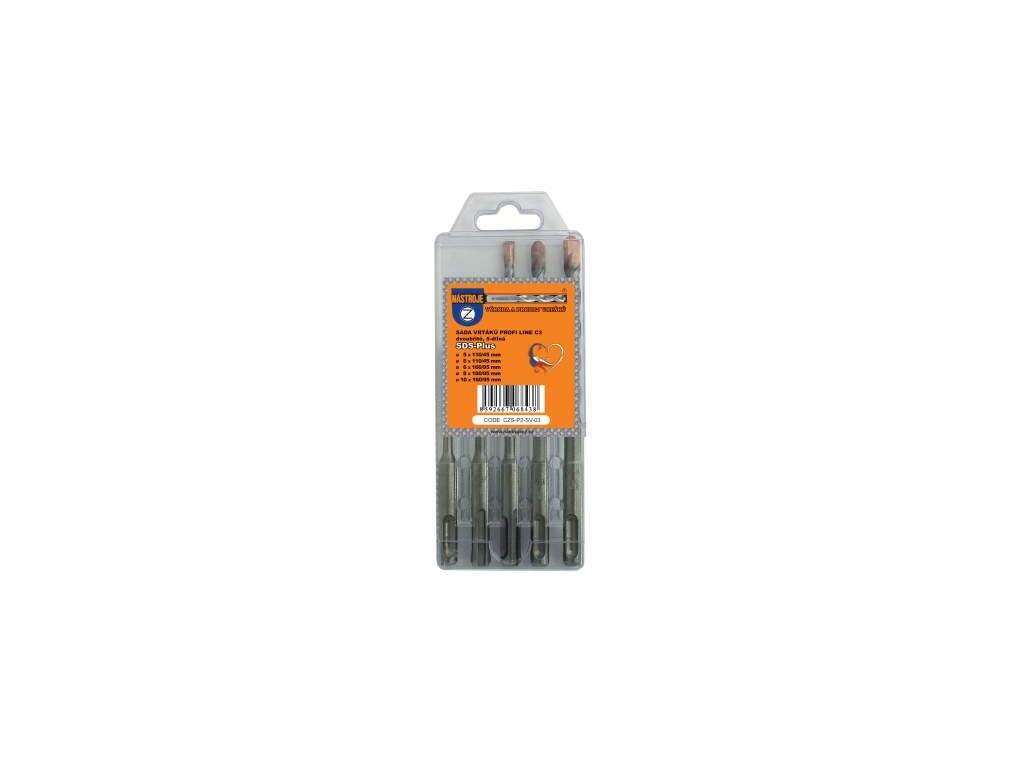 Sada vrtáků SDS+ 5dílná 2b. 5,6x110/45 a 6,8,10x160/95 - CZS-P2-SV-03