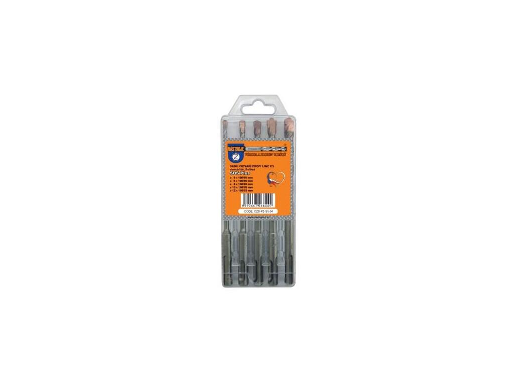 Sada vrtáků SDS+ 5dílná 2b. 5,6,8,10,12x160/95 - CZS-P2-SV-04