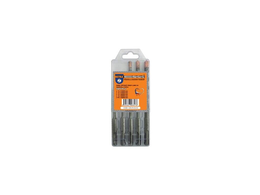 Sada vrtáků SDS+ 5dílná 4b. 5,6x110/45 a 6,8,10x160/95 - CZS-P4-SV-03