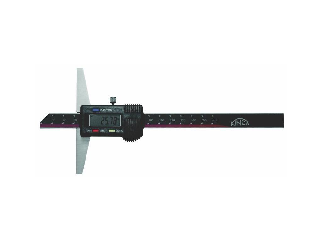 Hloubkoměr digitální bez nosu DIN 862, ABZ DESIGN 0-150mm 150/100 KINEX - KI2050-05-150