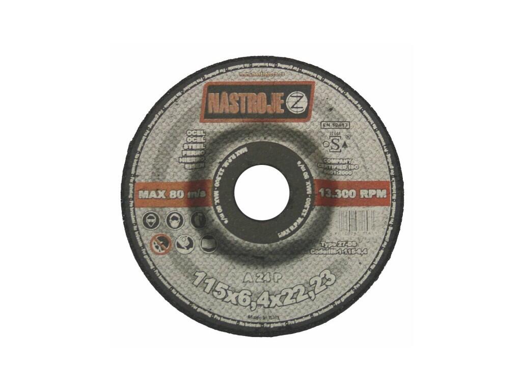 Kotouč brusný 115x6,4x22 na ocel - certifikát OSA - IM-1-115-6,4