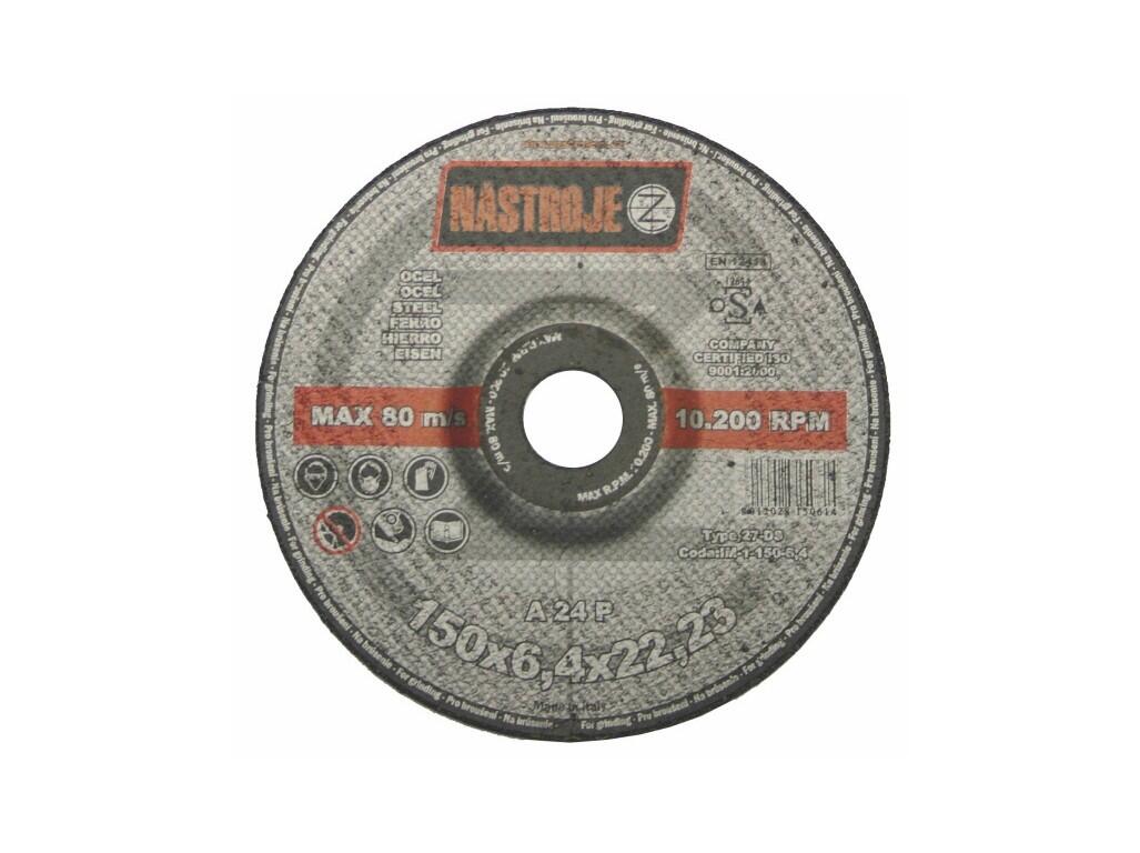 Kotouč brusný 150x6,4x22 na ocel - certifikát OSA - IM-1-150-6,4