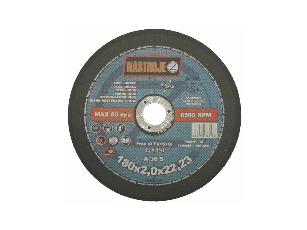 Kotouč řezný 180x2,0x22 na ocel a nerez - certifikát OSA - IM-1-180-2,0R