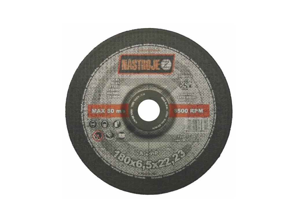 Kotouč brusný 180x6,5x22 na ocel - certifikát OSA - IM-1-180-6,5