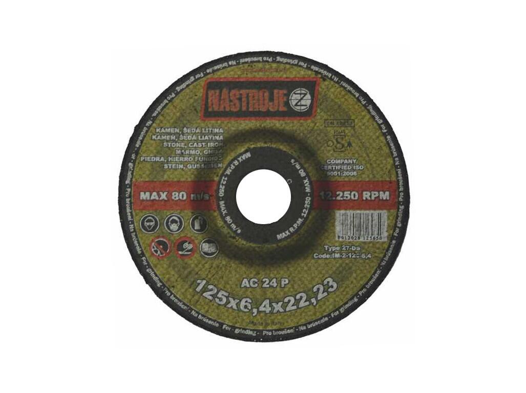 Kotouč brusný 125x6,4x22 na kámen a litinu C24P - certifikát OSA - IM-2-125-6,4