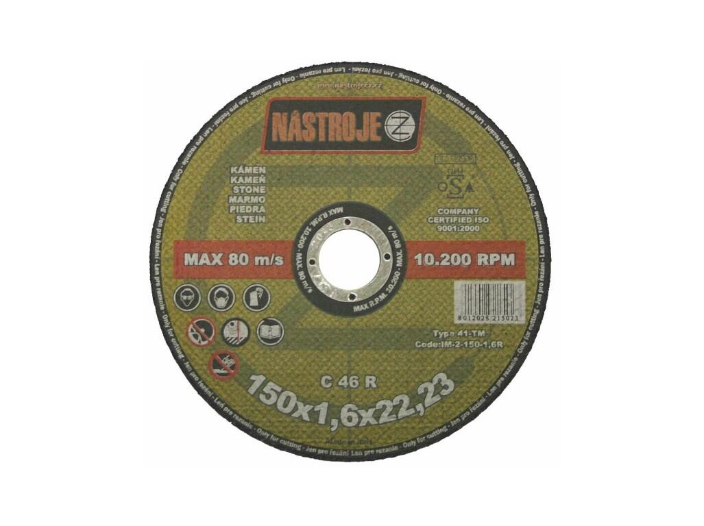 Kotouč řezný 150x1,6x22 na kámen - certifikát OSA - IM-2-150-1,6R