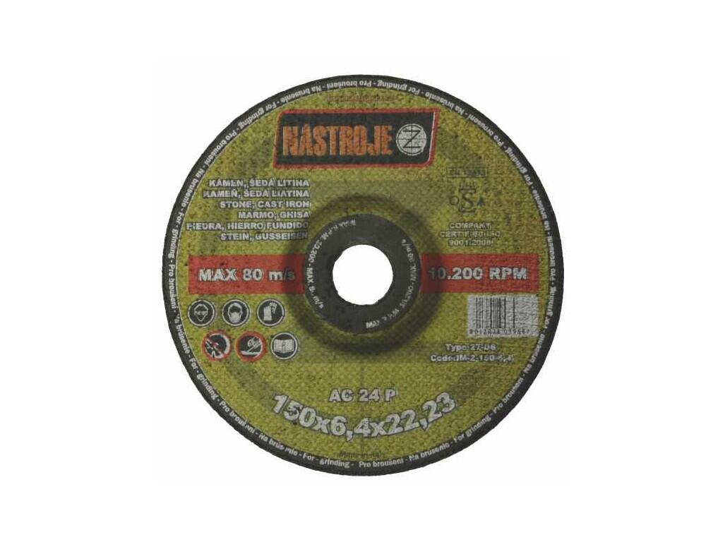 Kotouč brusný 150x6,4x22 na kámen a litinu C24P - certifikát OSA - IM-2-150-6,4