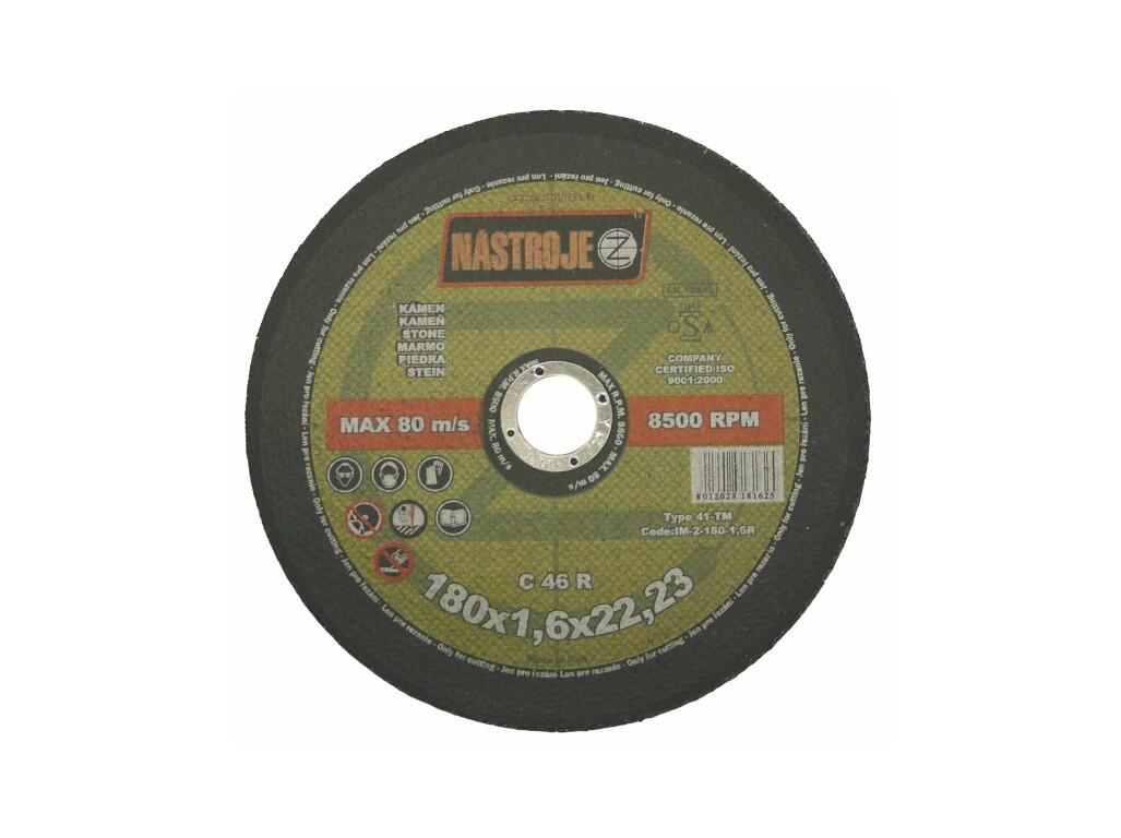 Kotouč řezný 180x1,6x22 na kámen - certifikát OSA - IM-2-180-1,6R