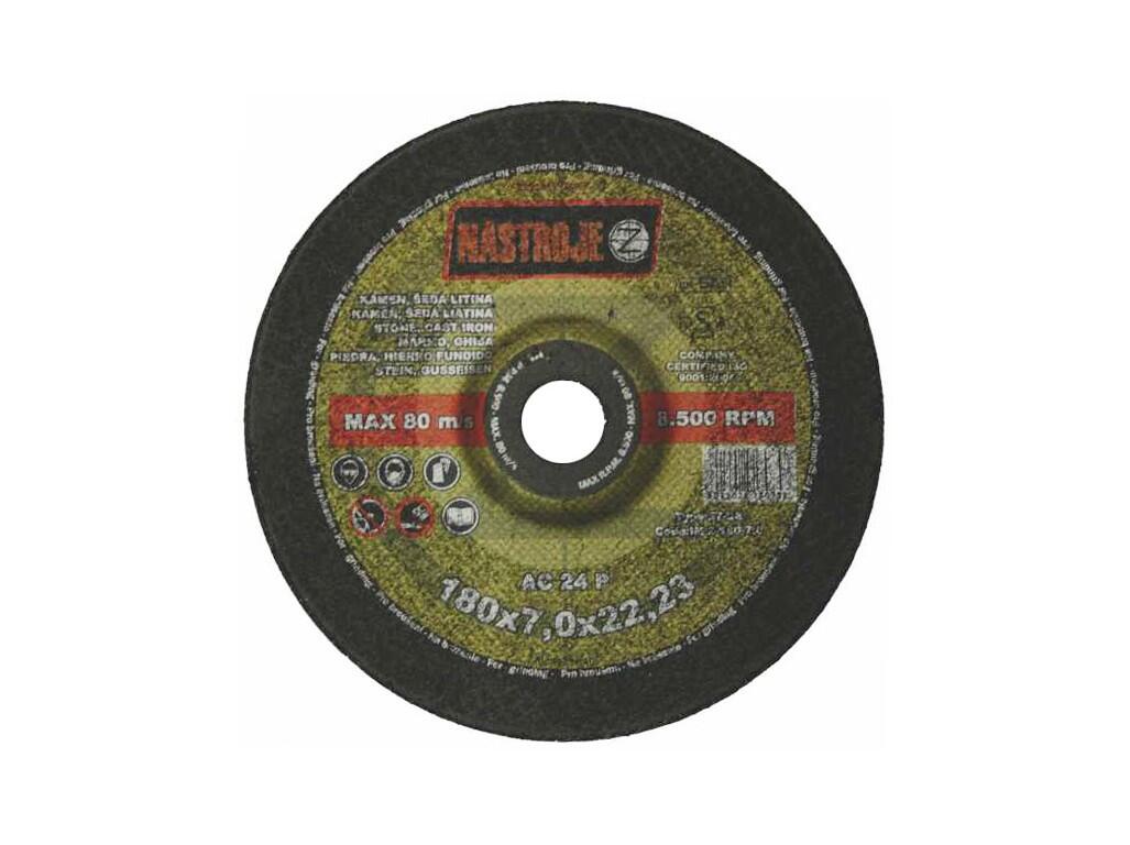 Kotouč brusný 180x7,0x22 na kámen a litinu C24P - certifikát OSA - IM-2-180-7,0