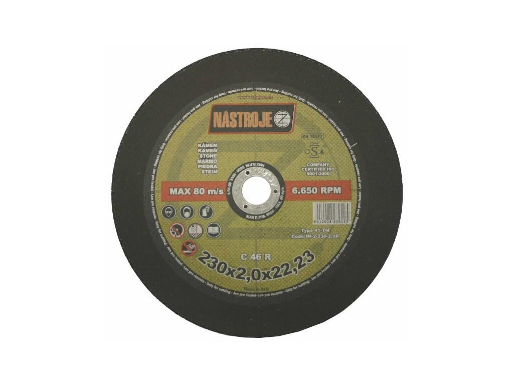 Kotouč řezný 230x2,0x22 na kámen - certifikát OSA - IM-2-230-2,0R