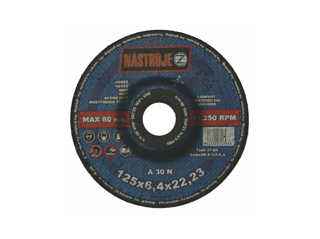 Kotouč brusný 125x6,4x22 na nerez A30N - certifikát OSA - IM-4-125-6,4