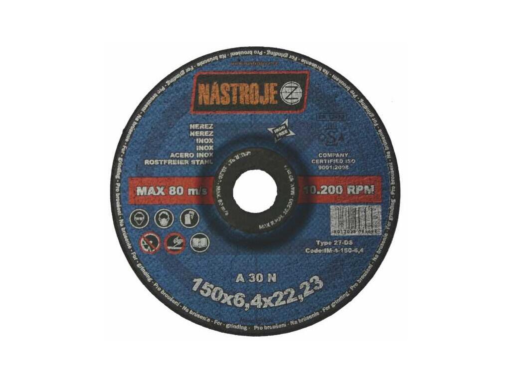 Kotouč brusný 150x6,4x22 na nerez A30N - certifikát OSA - IM-4-150-6,4