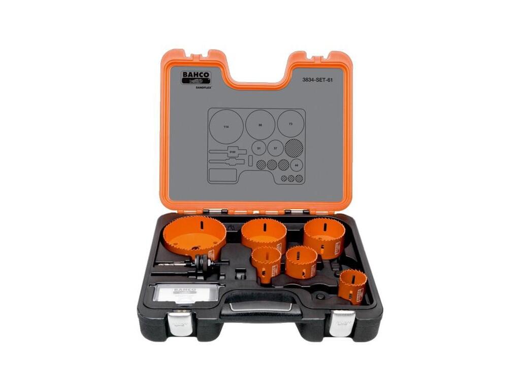 Sada děrovacích pil SANDFLEX 44,51,57,73,86,111 + trn - BA-3834-SET-61