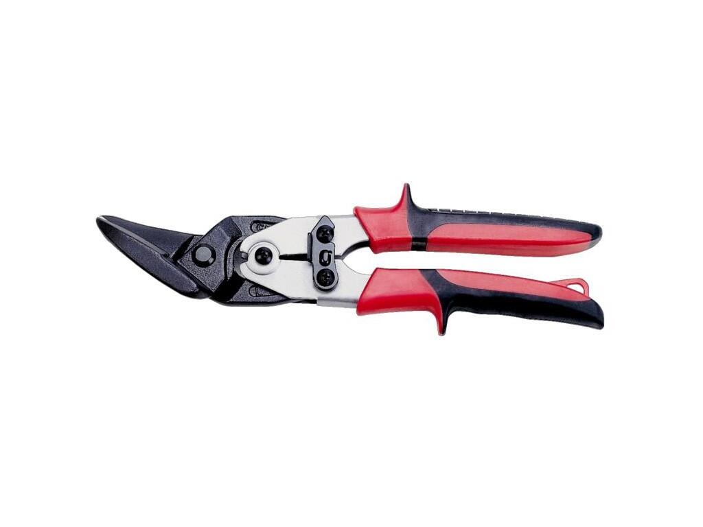 Nůžky na plech profi 250mm levé, červená rukojeť 550g - BA-MA351