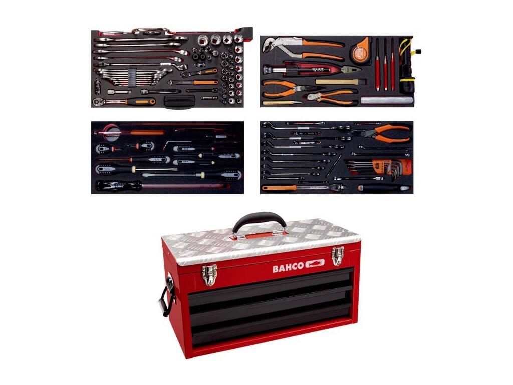 Ocelový zásuvkový box s moduly s nářadím  - 137 ks - BA-1483KHD3RB-FF5