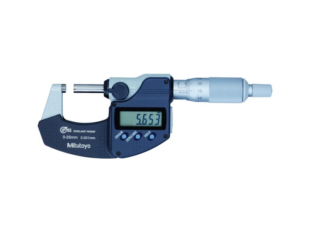 Mikrometr třmenový 0-25mm Digimatic IP65, s výstupem dat - MIT293-230-30