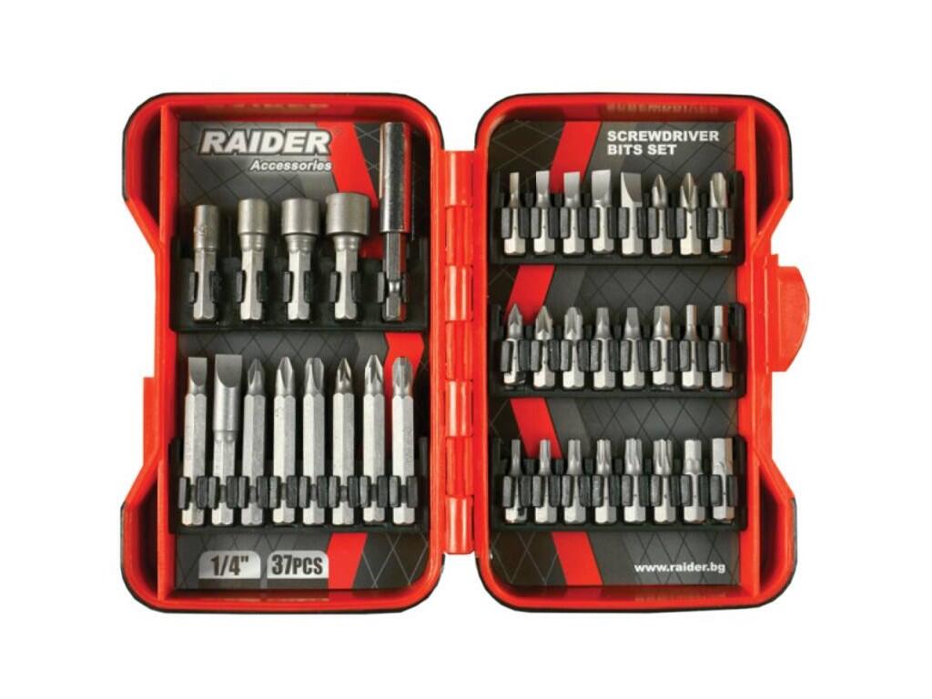 Sada bitů 1/4" 37 ks RAIDER - TM-157793