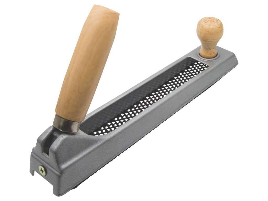 Škrabka (hoblík/rašple) ruční, kovové tělo s dřevěným madlem 250x40mm TMP - TM-350508