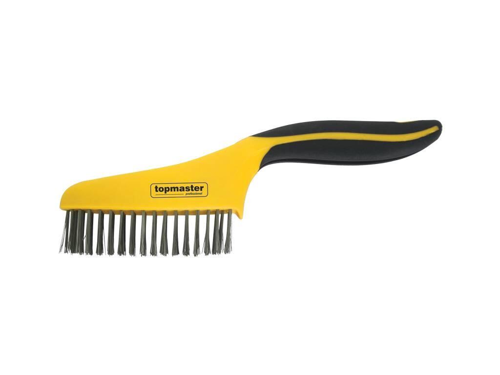 Ocelový drátěný kartáč 4 řady 250mm, nerezová ocel TMP - TM-390802