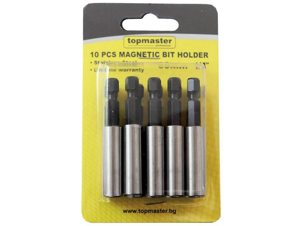 Sada držáků bitů magnetických 60mm 1/4" 10-dílná CR-V TMP - TM-330348