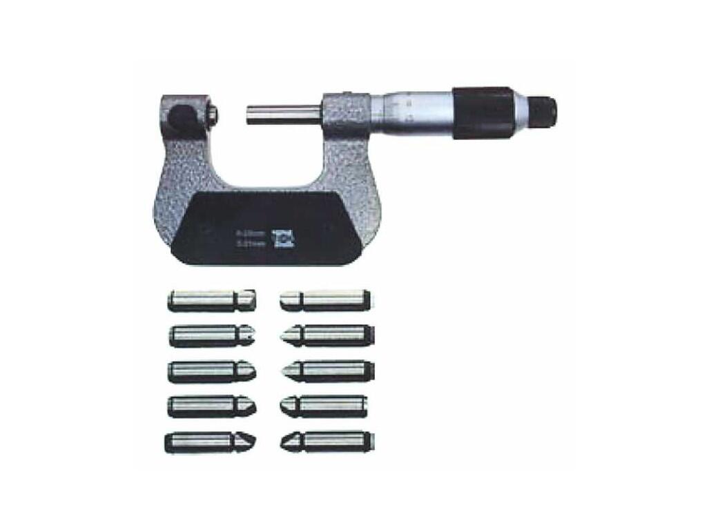 Mikrometr třmenový na závity DIN 863 75-100 mm 0,01 mm KINEX - KI7028-34