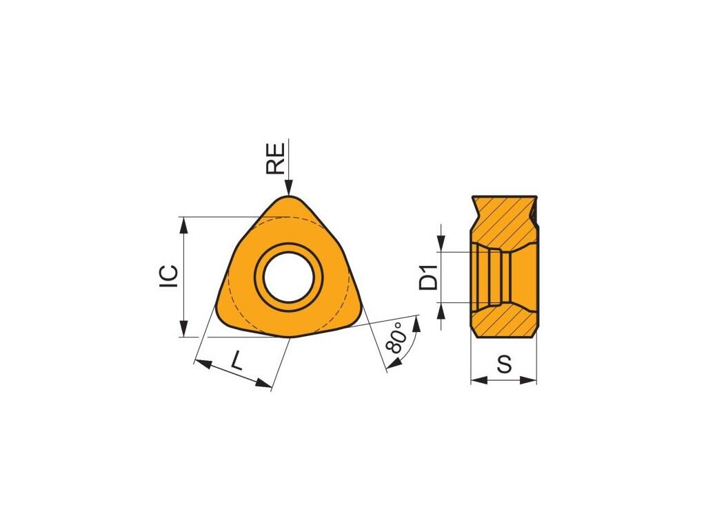 Frézovací VBD upínané šroubkem 80031359 / 7639273 WNHX 04 G2 -S- PRAMET - PM-WNHX-040310ER-WM-M8330