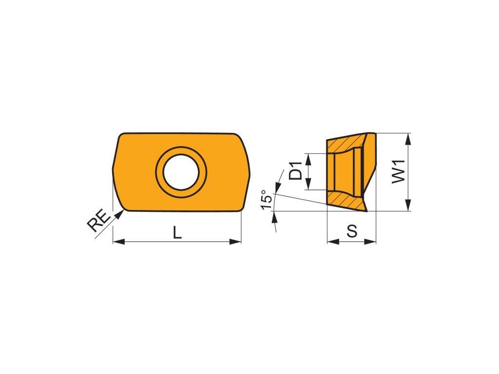 Frézovací VBD ostatní + vrtací 80031167 / 7606876 ADEX 07-HF G4 -S- PRAMET - PM-ADEX-070206SR-HF-M8340