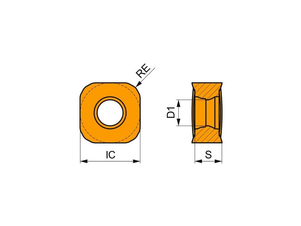 Frézovací VBD pro frézy HFC 80031970 / 7799791 SNGX 11 G5 -S- PRAMET - PM-SNGX-110416SR-M-M9325