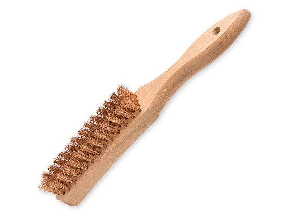 Kartáče s dřevěnou rukojetí bronz vlnitý 0.25 Čtyřř. b40 - KR1111051