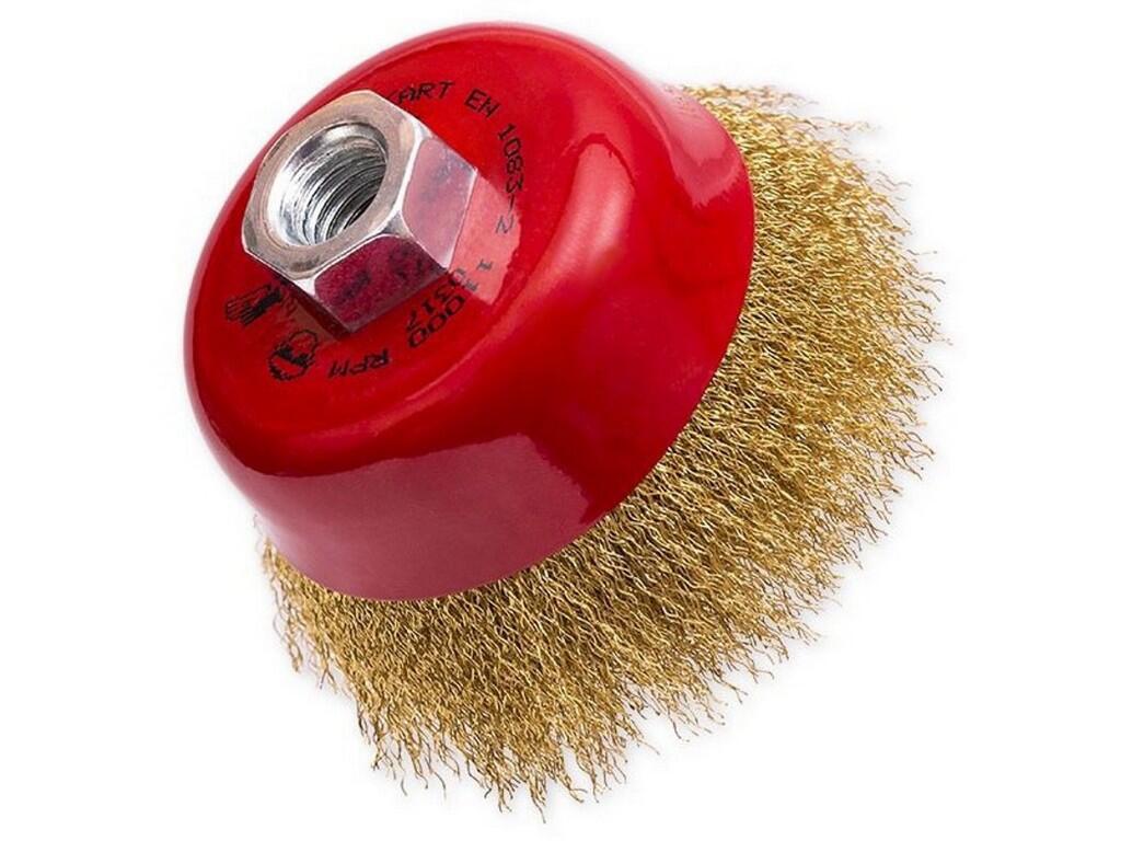 Hrnkové kartáče mosaz vlnitá 0,20 miska 75xM14 b10 - KR1251008