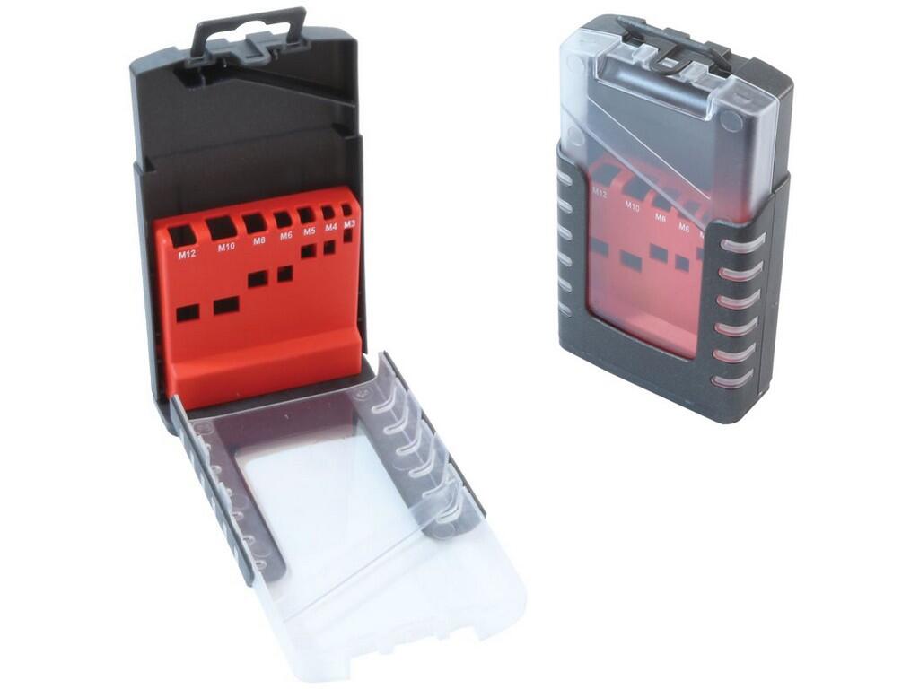 Kazeta na závitníky 7-dílná M3-M12, RosePlastic, GRIPBOX 3A - KVRP7G