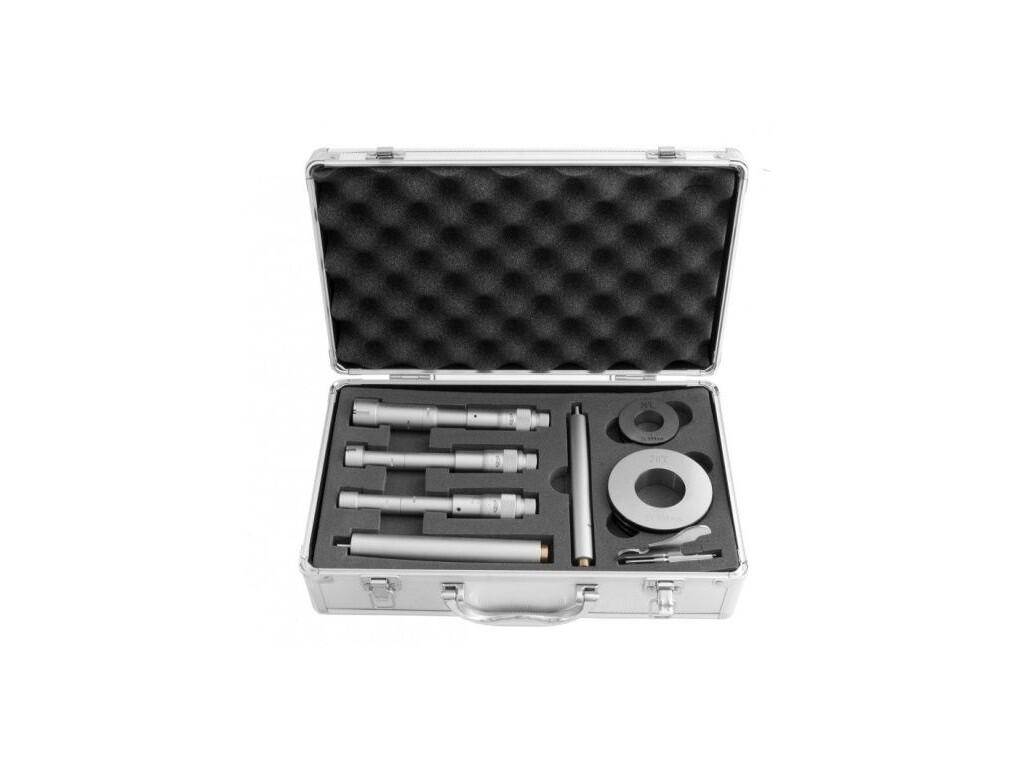 Mikrometr třídotekový-sada DIN 863, NOVÝ MODEL V HLINÍKOVÉM KUFRU 0,004 mm 3-6 mm KINEX - KI7089-03-006