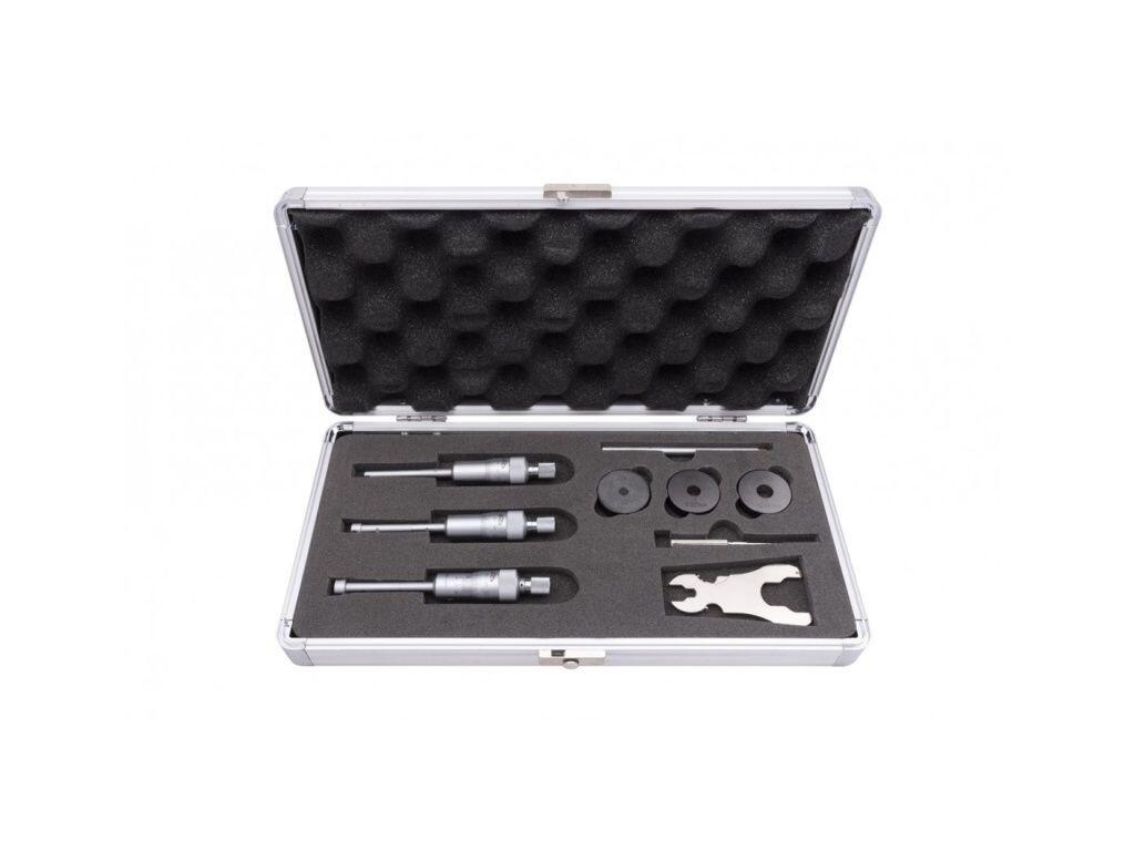 Mikrometr třídotekový-sada DIN 863, NOVÝ MODEL V HLINÍKOVÉM KUFRU 0,004 mm 6-12 mm KINEX - KI7089-03-012