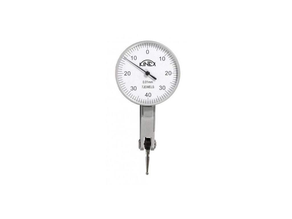 Úchylkoměr číselníkový páčkový ČSN EN ISO 46325 (ČSN 25 1820) - horizontální (+ -) 0,8 mm/ karbidový hrot 0,01 mm KINEX - KI1156-02-222