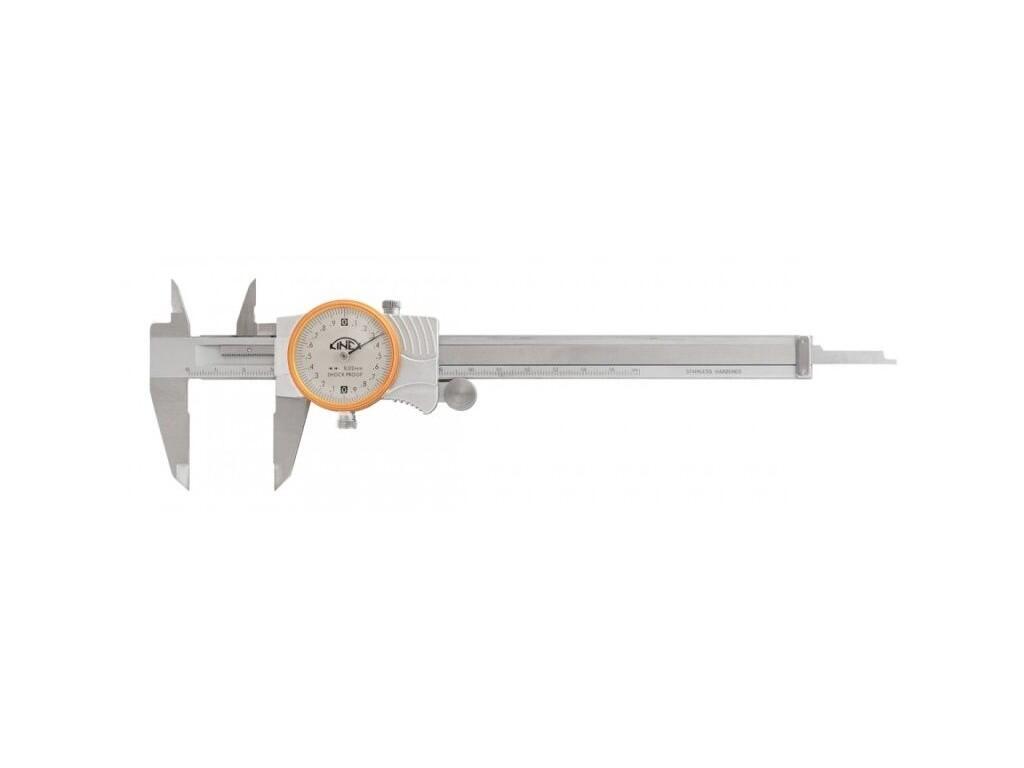 Posuvné měřítko s číselníkovým úchylkoměrem ANTISCHOCK (nárazuvzdorné provedení) ČSN 25 1235, DIN 862 0,02 mm 300/55 mm KINEX - KI6013-02-300