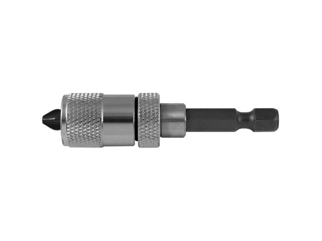Držák bitů a vrutů magnetický nastavitelný pro sádrokarton 1/4" x 65 mm s magnetickým držákem pro bity + bit PZ2 - 4CZ-5910-390