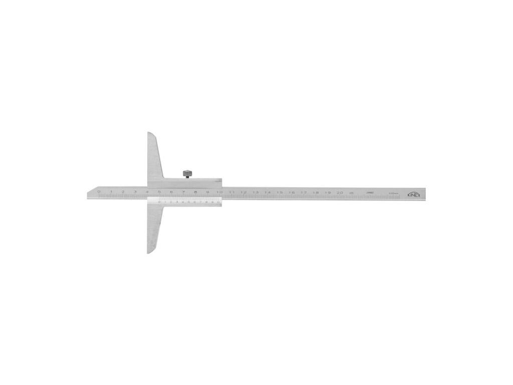 Hloubkoměr bez nosu ČSN 25 1280, DIN 862 0-200 mm 200/100 mm 0,02 mm KINEX - KI2034-02-200