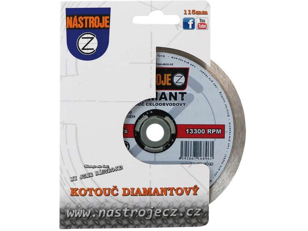 Kotouč diamantový celoobvodový 115x1,6x22mm, na obklady - IM-DK-C115