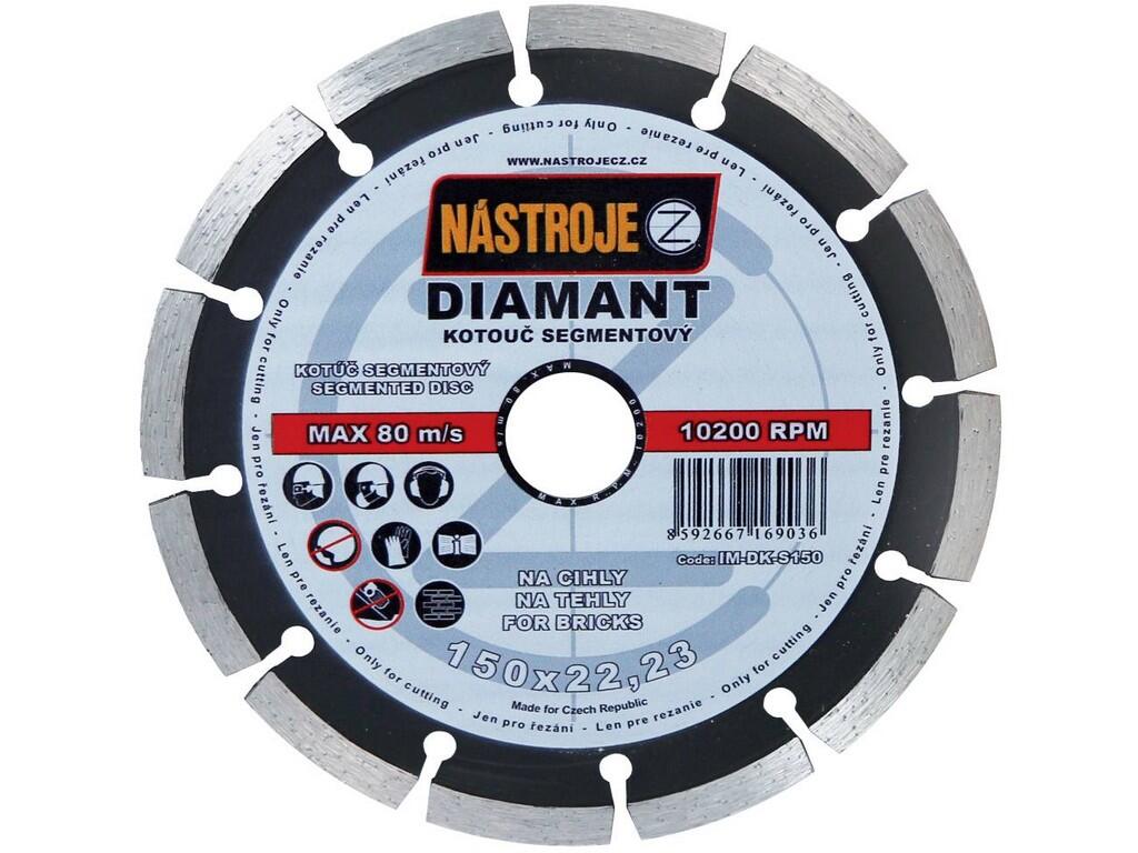 Kotouč diamantový segmentový 150x2,0x22mm, na cihly - IM-DK-S150