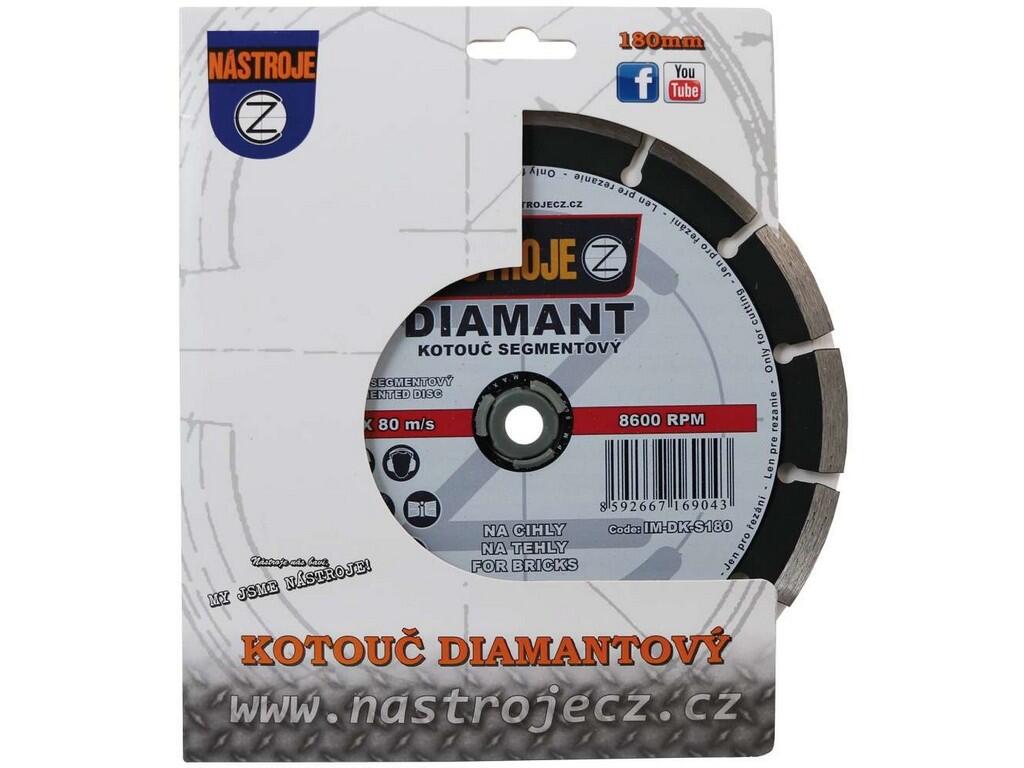 Kotouč diamantový segmentový 180x2,2x22mm, na cihly - IM-DK-S180