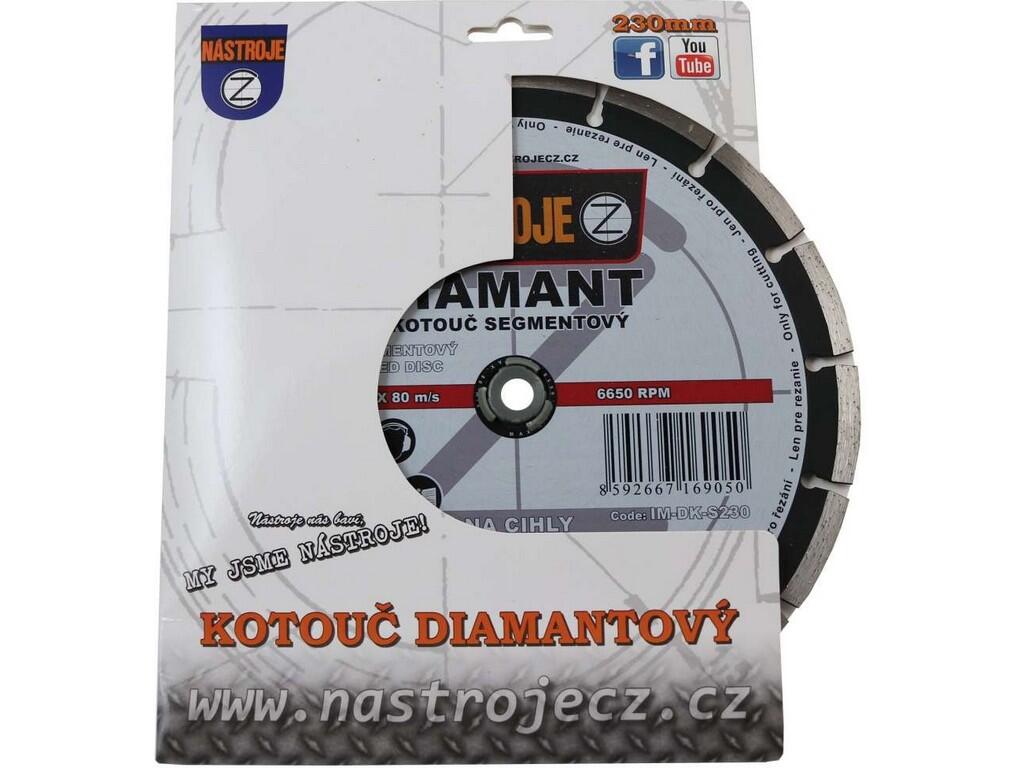 Kotouč diamantový segmentový 230x2,5x22mm, na cihly - IM-DK-S230