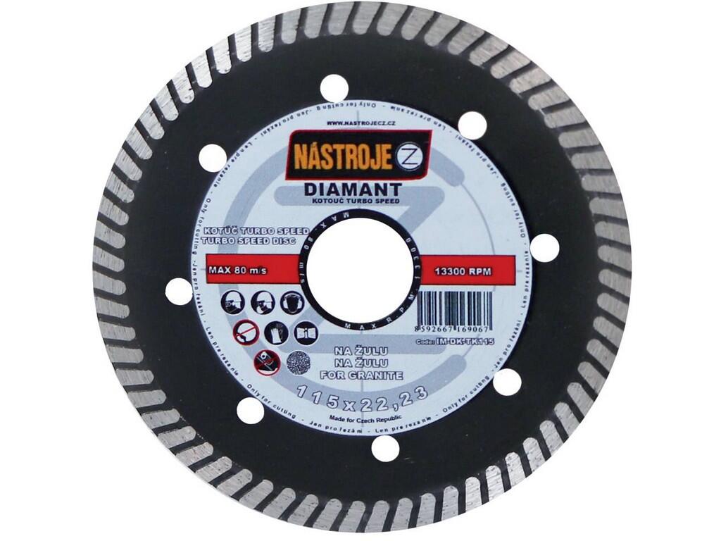 Kotouč diamantový TURBO SPEED 115x1,4x22mm, na žulu - IM-DK-TK115