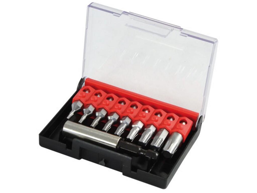 Sada bitů 1/4" TORX+držák,plast.krabička 9+1 - NB8578-02